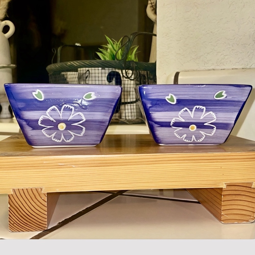 2 Floral Ceramic Trinket Dishes